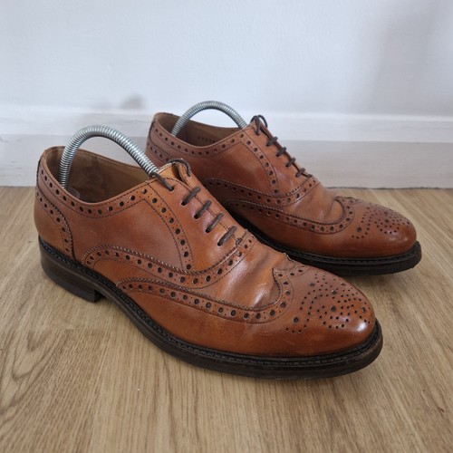 Berwick 1707 tan brogue shoes - berwick,
