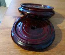 wooden vase stands x 2