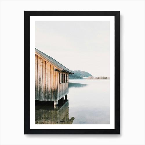 Lakeside fishing cabin - fishing, art