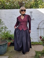 80's Vintage Blouse, Victorian Style Double Breasted, Puffy Sleeves, Size 10