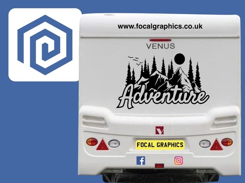 Adventure mountain vinyl decal - mountain,