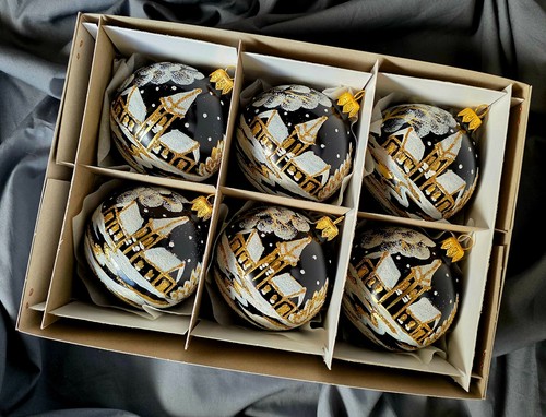 Hand painted glass - hand, baubles
