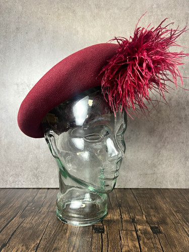 Vintage 1940s burgundy wool - 1940s,