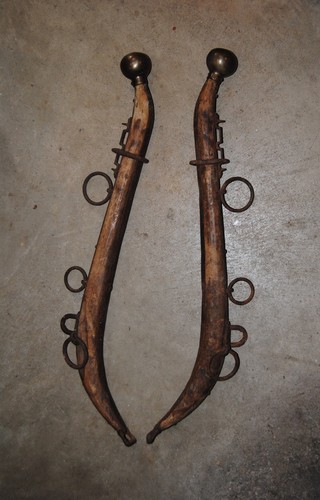 Antique wooden horse hames - wooden,