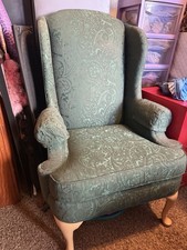 Traditional Green Upholstered