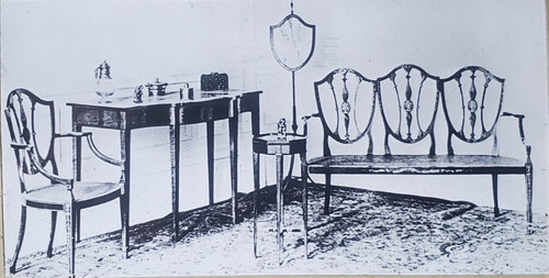 Hepplewhite chair settee - chair,,