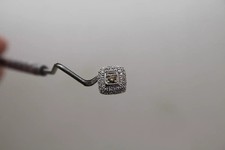 14k W.G. .07ct BROWN DIAMOND