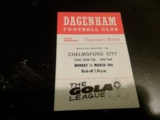 Dagenham v Chelmsford City, Season 1984/85, Essex Senior Cup Semi Final