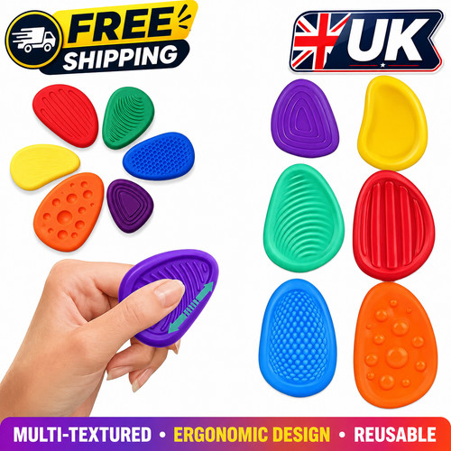 6pcs textured sensory worry - 6pcs,