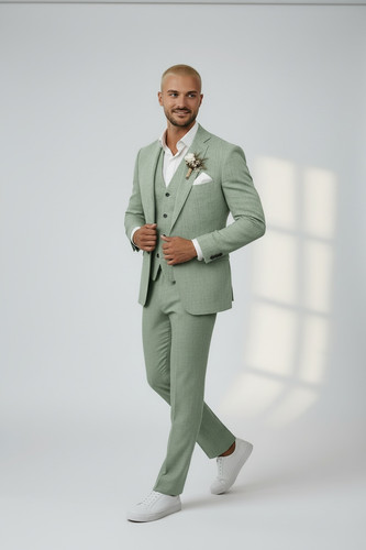Men piece linen - 3-piece, light