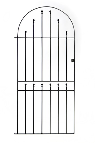 Metal arched garden side gate - garden,