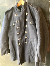 vintage woolen double breasted firefighter tunic 34L