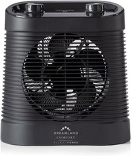 Dreamland 4036 Electric Heater Silent Power Comfort Portable Fan Heater Black