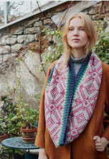 Arne & Carlos knitting pattern ladies DK oversize Scandi fair isle snood scarf