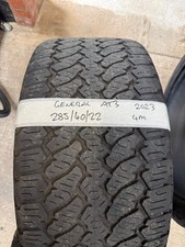 1x 285/40R22 110V GENERAL GRABBER AT3 TYRES OFF ROAD ALL TERRAIN 4X4 28540222