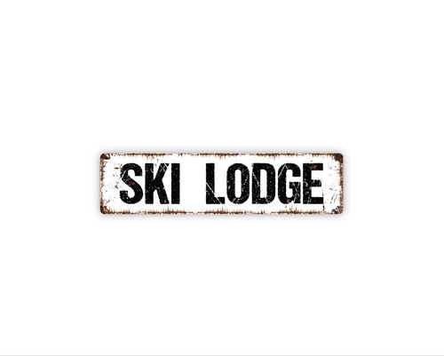 Ski lodge sign mountain - |,
