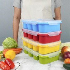 1PC Soup Ice Cube Molds Reusable Food Meal Molds Freezer Soup Tray
