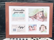 VINTAGE WOODEN BEAN BAG TRAY PERSONALISED PICTURE FRAME PHOTO