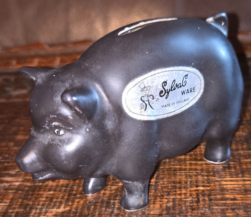 Vintage sylvac black pig - sylvac,