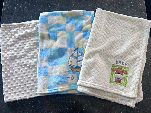 Baby receiving blankets - 3x,