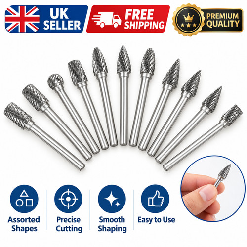 10pcs rotary burr bit tungsten - rotary,