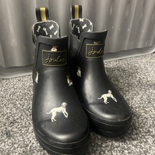 JOULES WELLIBOBS ANKLE WELLIES Dog PATTERN UK 4 LADIES US 6