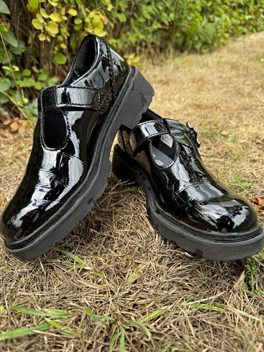 Clarks girls black patent - clarks,