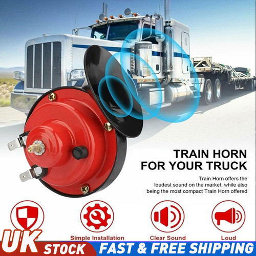 12v universal red snail horn - red,