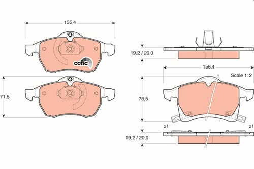 Gdb1350 brake pad set disc - brake,