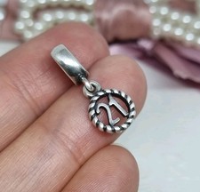 Genuine Pandora Silver 21st Birthday Dangle Charm  💕 925 ALE  R37