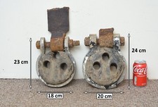 2x antique wooden old ships