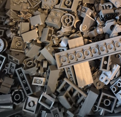 Lego 1kg mixed dark grey - lego,