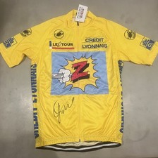 Greg Lemond Hand Signed Retro Peloton Yellow TDF Jersey - Cycling BNWT PROOF -