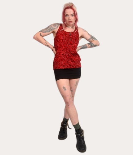 Womens red leopard - leopard, tank