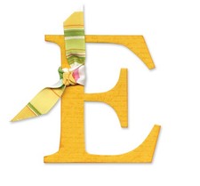 Sassy serif letter sizzix - e,