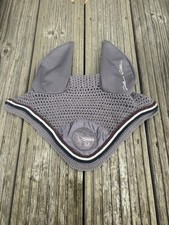 Eskadron Platinum Edition Violet Grey Fly Veil Hood, Large/full Size. Ear bonnet