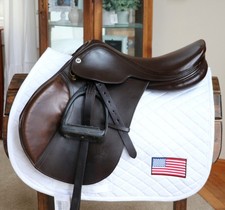 17" Cliff Barnsby Pegasus English Hunter/Jumper Saddle W/ Fittings+Pad