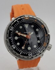 ‘Poseidon’ Tuna Divers Men’s Watch Black Orange 300m WR Seiko TMI NH35