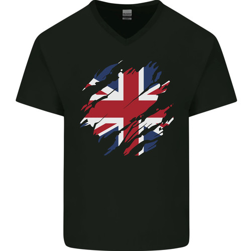 Torn british flag union - british,