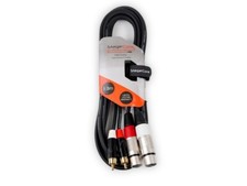 2 x Female XLR to 2 x RCA Gold