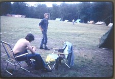 35mm Slide Teenage Boy Scouts Kodachrome Retro Tents Denim History 1979