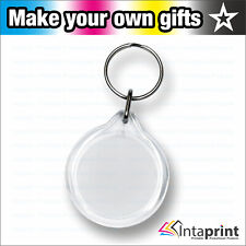 i1 Acrylic Clear Photo Blank Keychain Promotional Plastic Keyring DIY 33mm Round