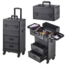 4 in 1 Large Makeup Trolley Beauty Case Nail Technician Cosmetic Storage Box UK