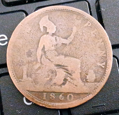 1860 victoria one penny - victoria,