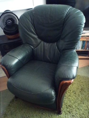 Leather arm chairs - arm, used