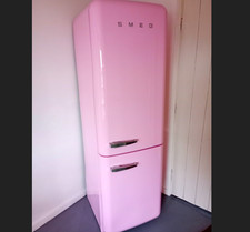 SMEG FAB PINK RETRO FRIDGE/FREEZER STUNNING