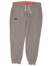 SUPERDRY Mens Tracksuit Trousers Joggers Large  Grey Cotton DT17