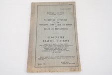 1960 Gloucester Western Region Railway Working Timetable Sectional Appendix 