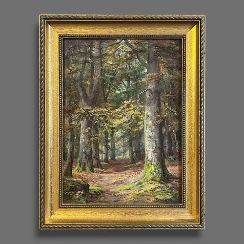 Summer wood oil painting - summer,