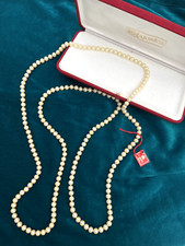 MAJORICA PEARL ROPE NECKLACE, 150 cm LONG, ORIGINAL BOX & TAG, PERFECT CONDITION